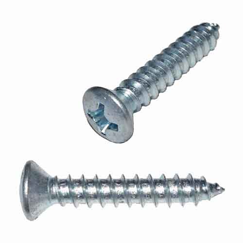 OPTS6112 #6 X 1-1/2" Oval Head, Phillips, Tapping Screw, Type A, Zinc